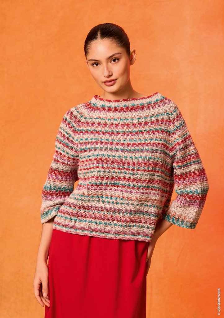 GEHAAKTE TRUI TOP-DOWN · GOMITOLO CALIFORNIA Model 16 – Gomitolo 17