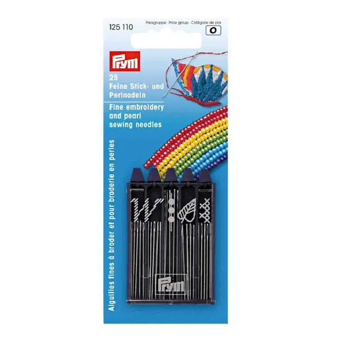 Prym Borduur- en parelnaalden assortiment zilver