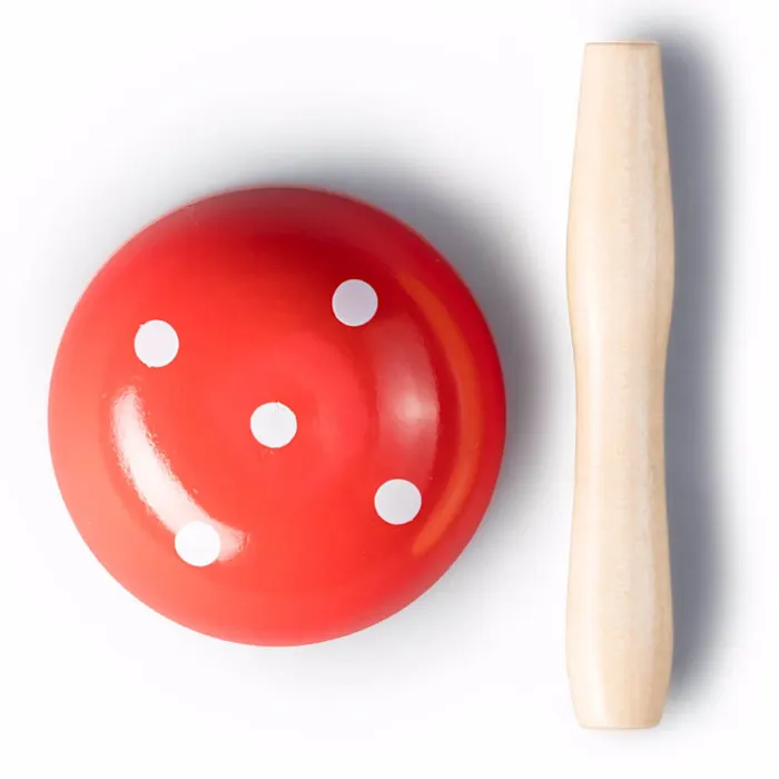 Prym Maasklos hout rood met witte stippen